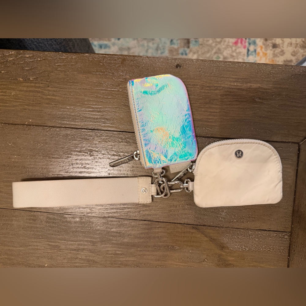 Lululemon Dual Pouch Wristlet *Iridescent Iridescent / Bone